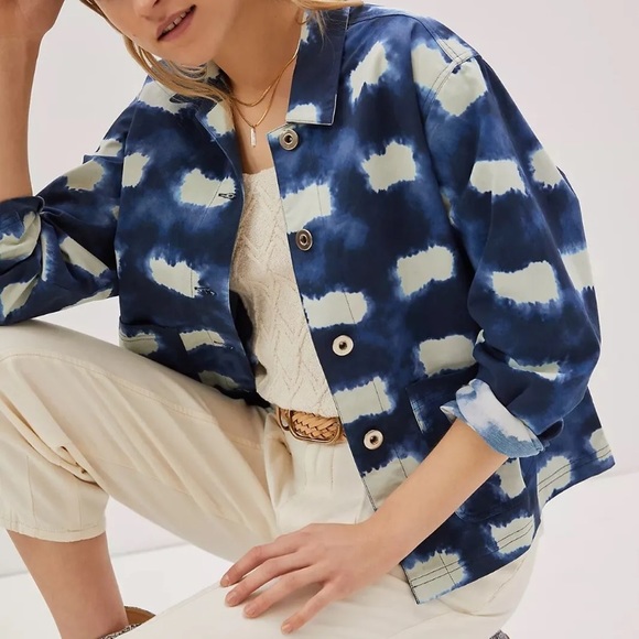 Anthropologie Jackets & Blazers - Porridge Allie jacket tie dye blue, Anthropologie, size S